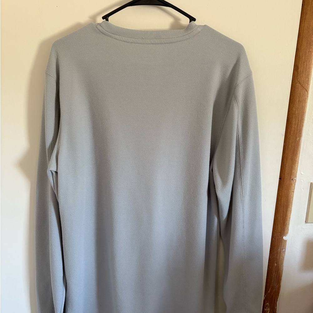 Gray Sweatshirt Hoodie Long Sleeve Top